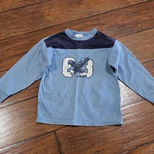 Kids Long Sleeve Blue Hawk Tee